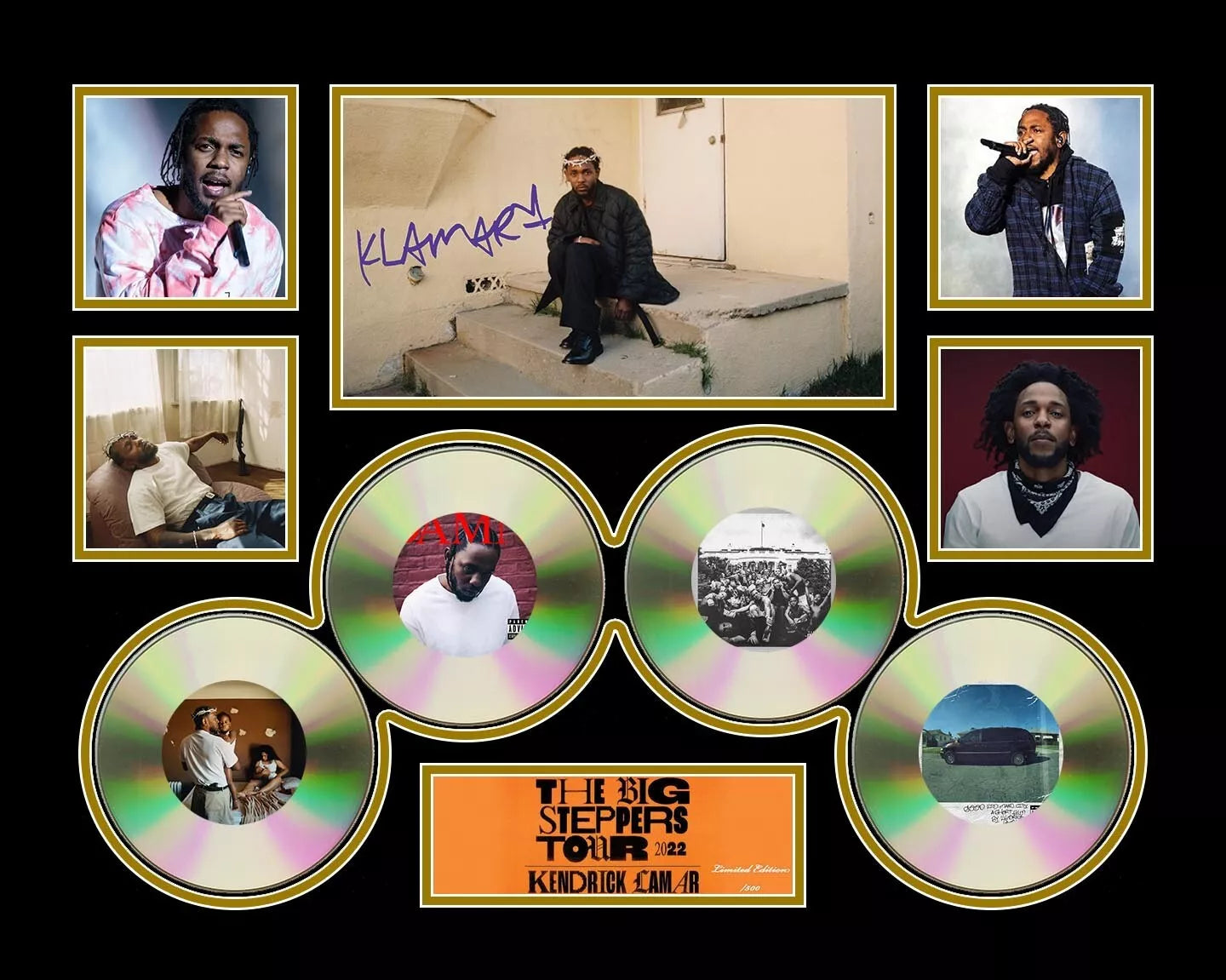KENDRICK LAMAR 2022 AUSTRALIA THE BIG STEPPERS TOUR Signed Limited Edition Photo Memorabilia Wooden Frame