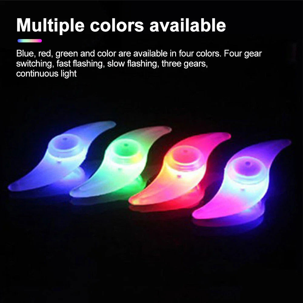 2 Bicycle Cycling Bike Wheel Spoke Wire Tyre Bright LED Flash Light Lamp