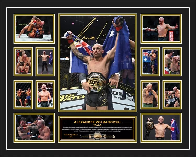 ALEXANDER THE GREAT VOLKANOVSKI UFC Limited Edition Photo Memorabilia Wooden Frame