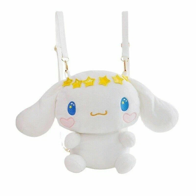 30cm Cinnamoroll Plush Backpack Kawaii Plush Messenger Bag Birthday Gift For Kids Girls