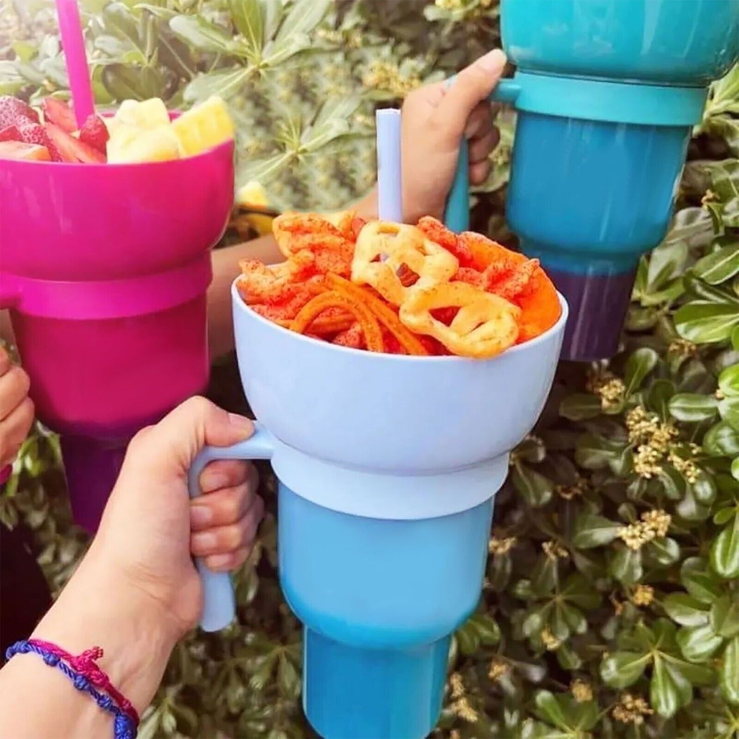 1L 32oz Reusable Cup Color Changing Stadium Tumbler Snack Bowl Cup Multifunctional Cup - Homeware Discounts