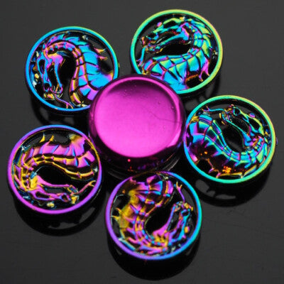 Dragon 3D Metal EDC Neon Rainbow Fidget Hand Spinner toy