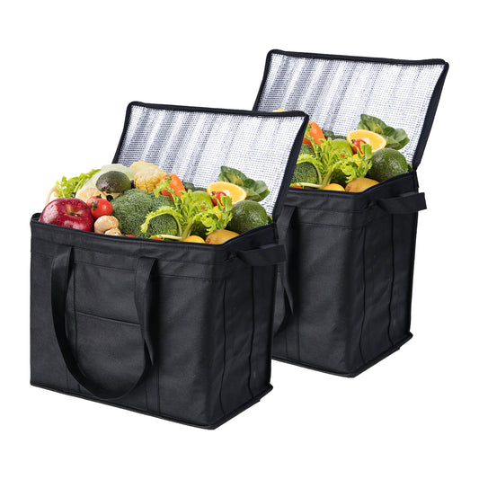 2 Piece Insulated Portable Lunch Cooler Bag Food bag Grocery Shopping - Homeware Discounts