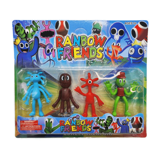 8CM Rainbow Friends Figurine 4-Piece Playset - Homeware Discounts