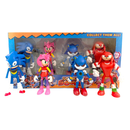12CM Sonic The Hedgehog Action Figure Playset Figurine Sonic Metal Sonic Knuckles Amy Rose - Homeware Discounts