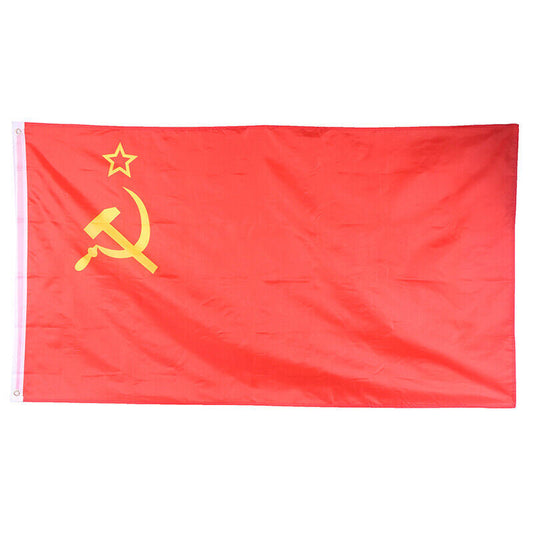 Large Soviet Union USSR Flag Hammer & Sickle Russian Flag 90 X 150 CM - 3ft x 5ft - Homeware Discounts