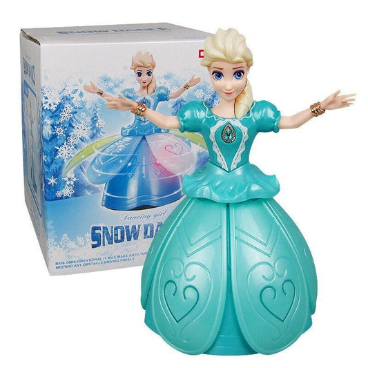 Electric Dancing Frozen Princess Elsa With Wings Action Figure Rotating Projection Light Music - Homeware Discounts