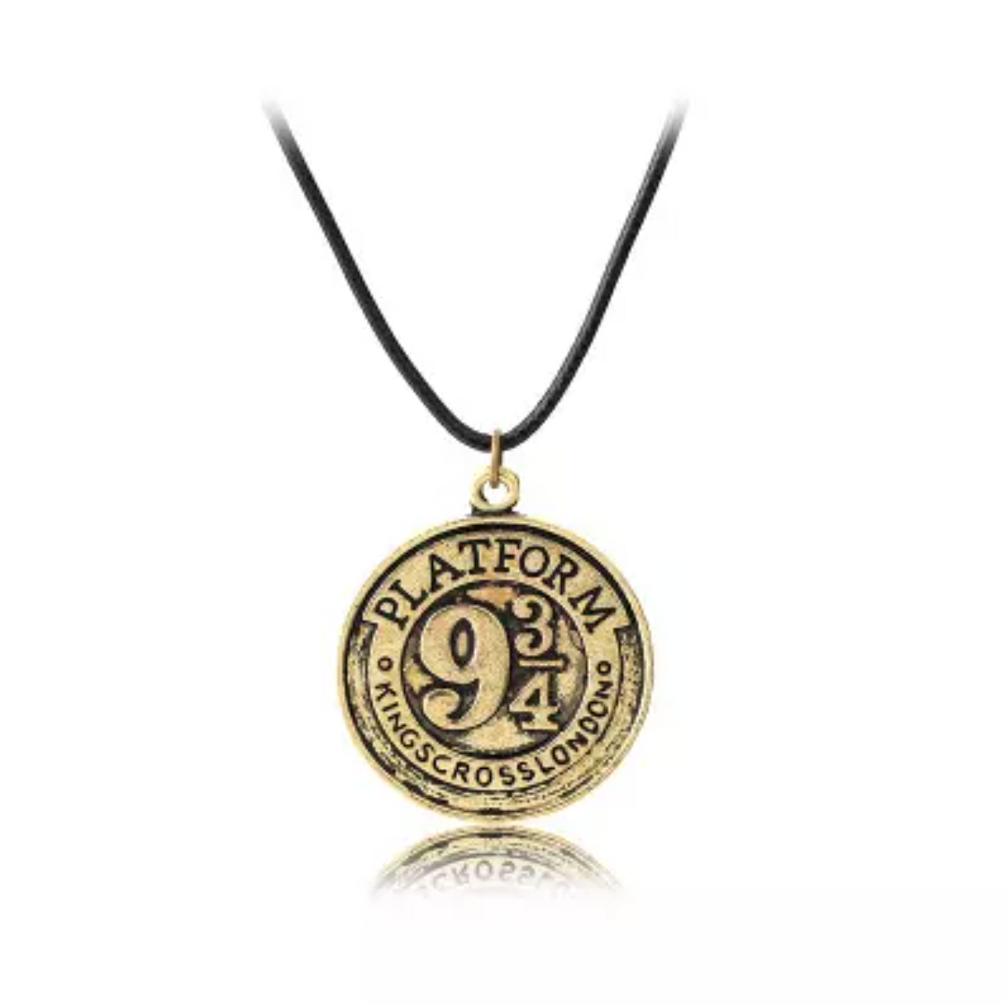 Harry Potter Kingscross London Platform 9 3/4 Necklace Gold Pendant Chain Jewellery - Homeware Discounts