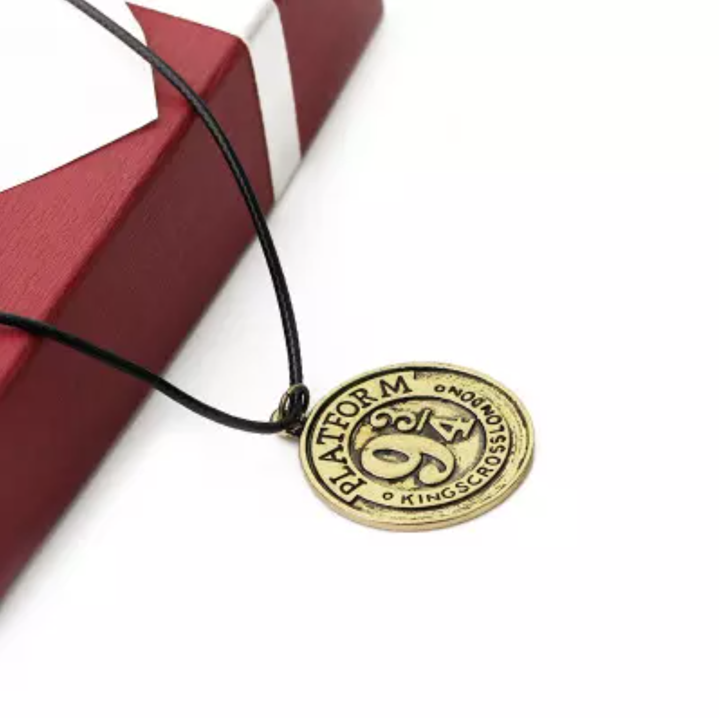 Harry Potter Kingscross London Platform 9 3/4 Necklace Gold Pendant Chain Jewellery - Homeware Discounts