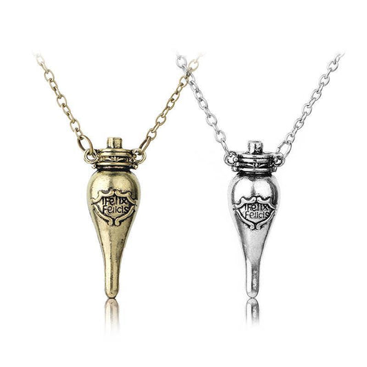 Harry Potter Magic Felix Felicis Potion Liquid Luck Vial Bottle Pendant Necklace - Homeware Discounts