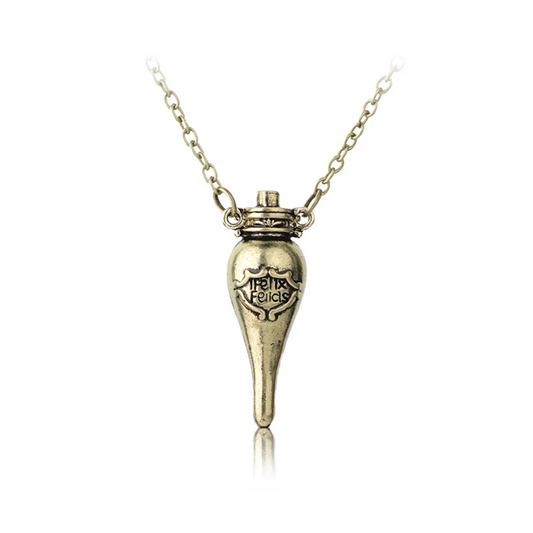 Harry Potter Magic Felix Felicis Potion Liquid Luck Vial Bottle Pendant Necklace - Homeware Discounts