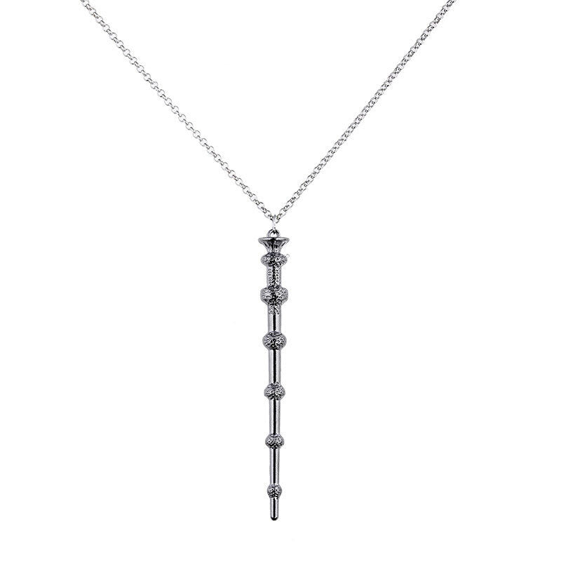 Harry Potter Hermione Dumbledore Lord Voldemort Magic Wand Necklace Pendant - Homeware Discounts