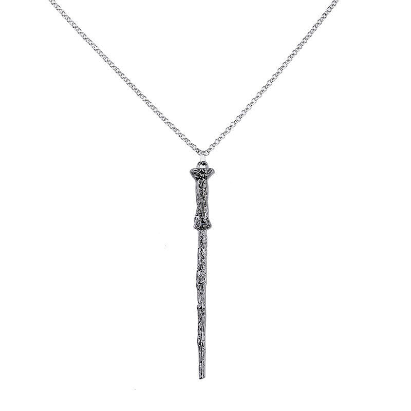 Harry Potter Hermione Dumbledore Lord Voldemort Magic Wand Necklace Pendant - Homeware Discounts