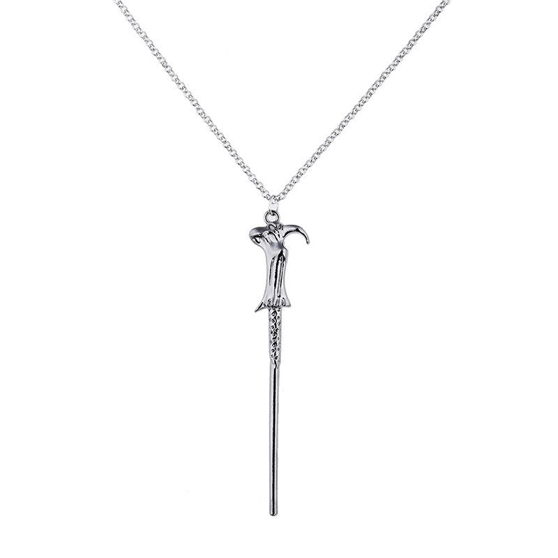 Harry Potter Hermione Dumbledore Lord Voldemort Magic Wand Necklace Pendant - Homeware Discounts