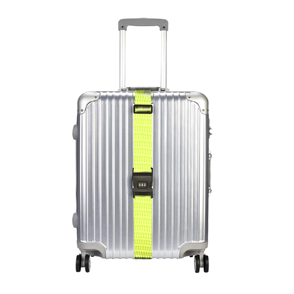 Password Number Digit Luggage Strap Travel Suitcase Secure Lock Safe Nylon Packing Belt Buckle Safe Nylon Packing Belt Adjustable Nylon Packing Belt Durable Suitcase Security - Homeware Discounts