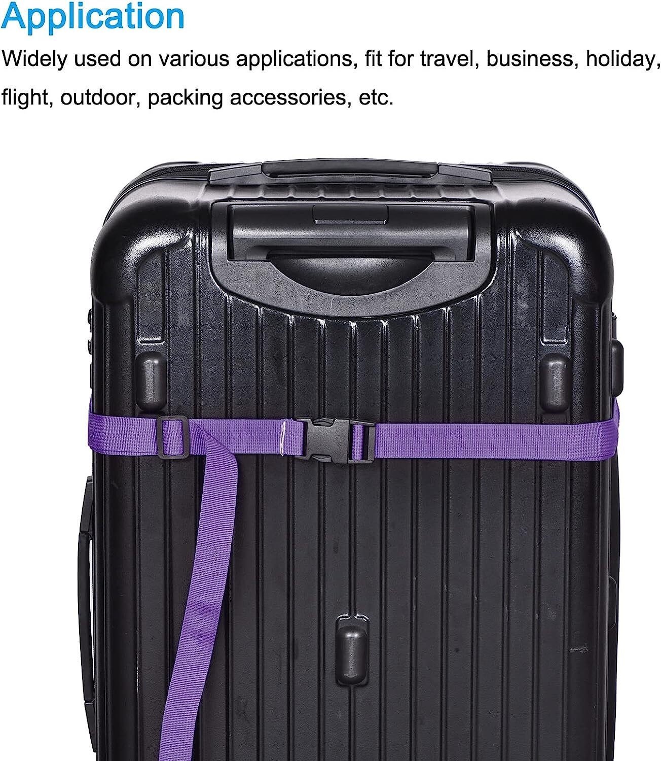 Luggage Strap Travel Suitcase Secure Lock Safe Nylon Packing Belt Buckle Safe Nylon Packing Belt Adjustable Nylon Packing Belt Durable Suitcase Security - Homeware Discounts