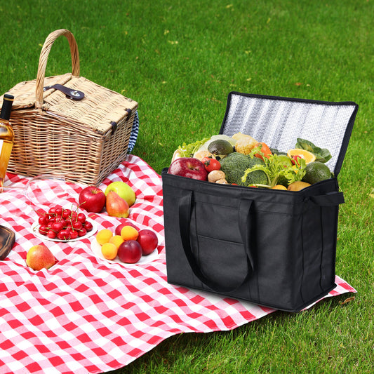 2 Piece Insulated Portable Lunch Cooler Bag Food bag Grocery Shopping - Homeware Discounts