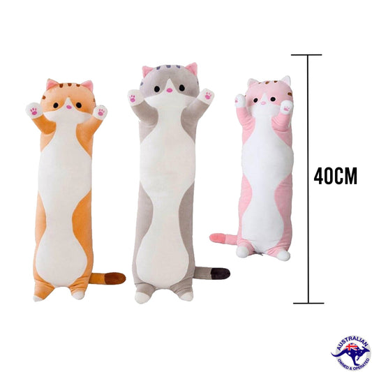 40CM Cute Cat Pillow Plushie Plush Soft Toy - Homeware Discounts