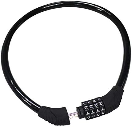 Bike code Lock Cable 4 Digit Resettable Combination Security Cable Lock Self Coiling Cable Lock Bike Bicycle
