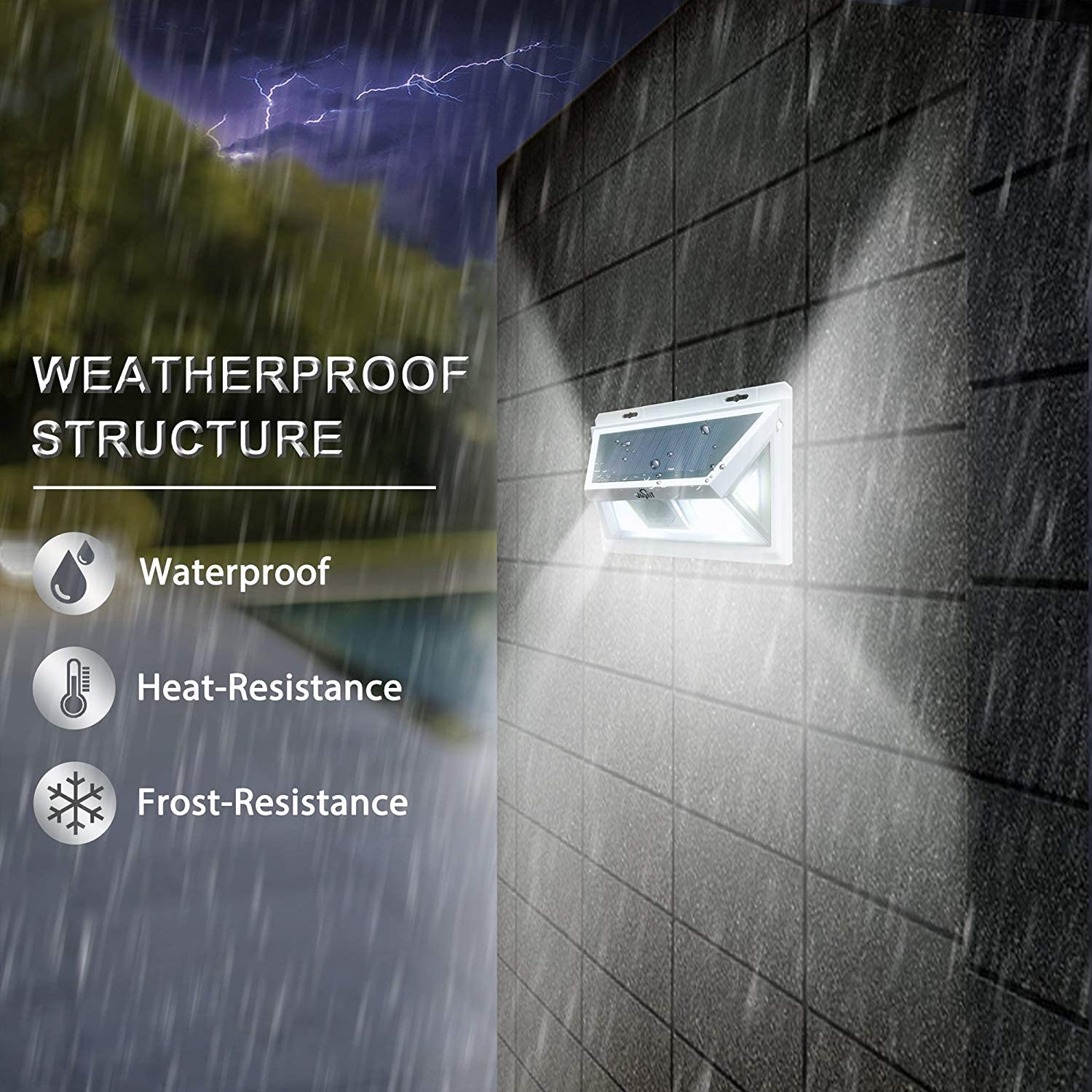 Solar Motion Sensor LED Light Motion Activated Security Sensor Outdoor - Homeware Discounts