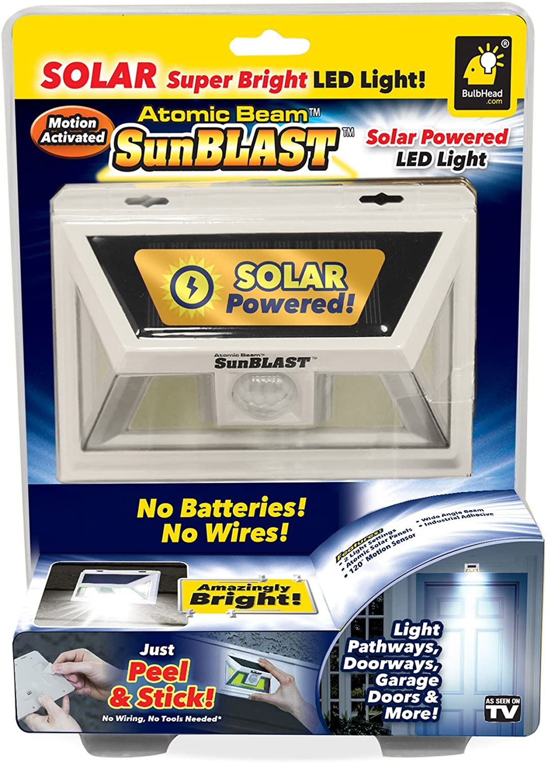 Solar Motion Sensor LED Light Motion Activated Security Sensor Outdoor - Homeware Discounts