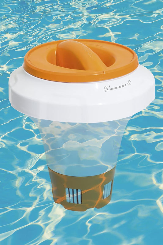 Bestway Flowclear Floating Pool Chemical Dispenser with ChemGuard Glove
