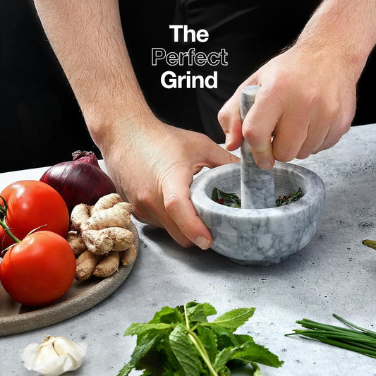 Small Heavy Duty Solid Granite Mortar & Pestle Set Unpolished Spice Grinder Grinding Bowl