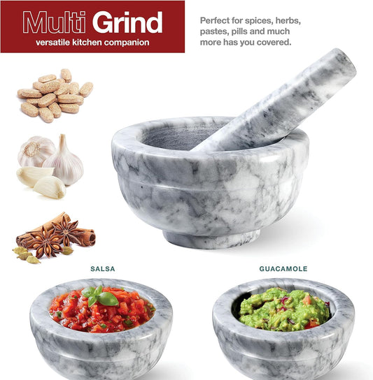 Small Heavy Duty Solid Granite Mortar & Pestle Set Unpolished Spice Grinder Grinding Bowl