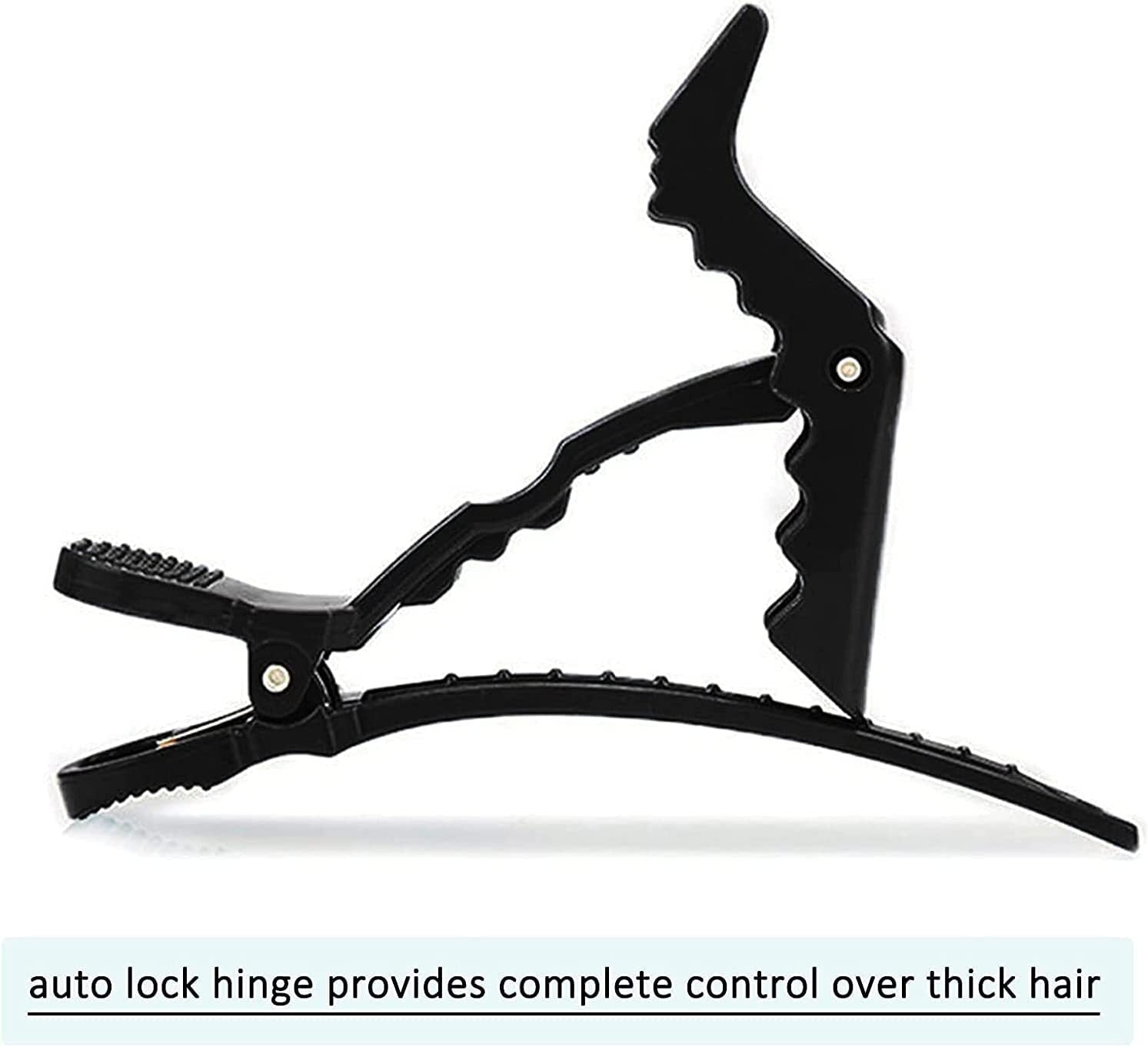 10x Crocodile Hair Clips Salon Hairdressing Tool Matte Section Claw Clamp Black - Homeware Discounts