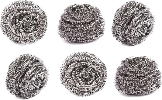12PCS Kitchen Cleaning Tool Stainless Steel Wire Balls Scouring Pad Scourer