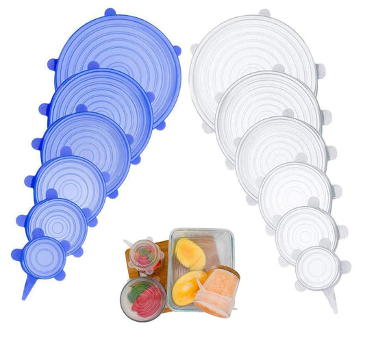 Reusable Silicone Food Cover Fresh Keeping Sealing Stretch Lid Container - Homeware Discounts