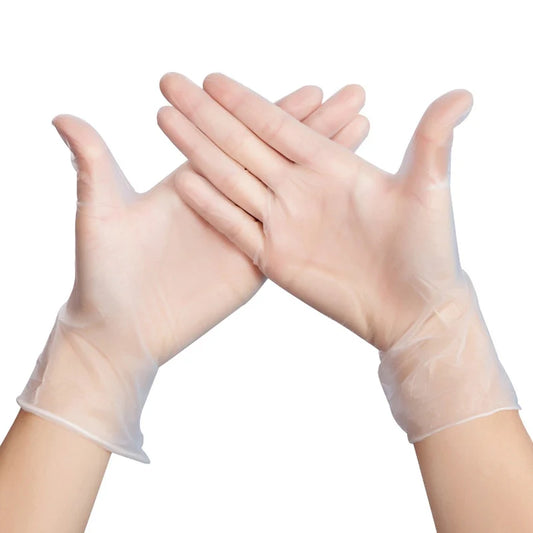 Disposable Vinyl Gloves Thick Powder Free Industrial Vinyl Food kitchen Gloves - Homeware Discounts
