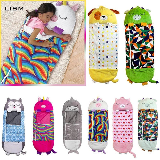 Sleeping Bag Happy Napper Kids Children Blanket Winter Fluffy Warm Pillow & Sleepy Sack Plush
