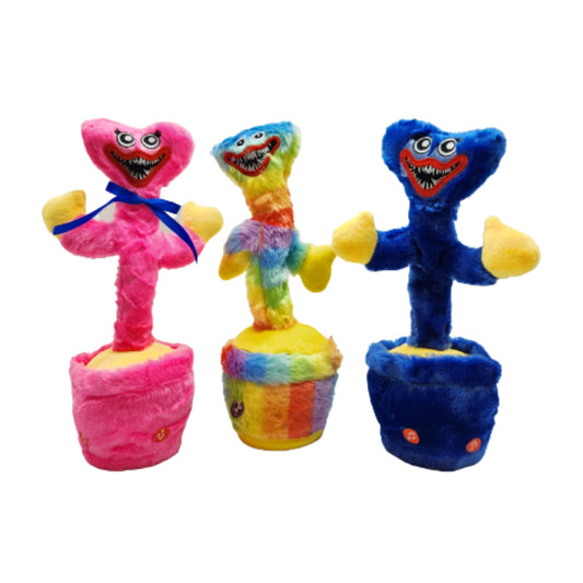 30CM Huggy Wuggy Christmas Dancing Singing  Cactus Toy Decoration Ornament - Homeware Discounts