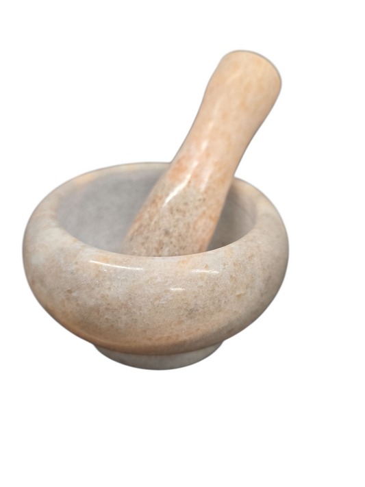 Small Heavy Duty Solid Granite Mortar & Pestle Set Unpolished Spice Grinder Grinding Bowl