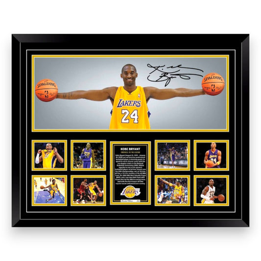 KOBE BRYANT Wings LA LAKER Basketball NBA Limited Edition Photo Memorabilia Wooden Frame