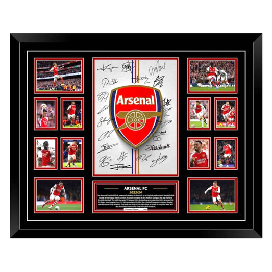 ARSENAL FC 2023/24 ODEGAARD BUKAYO SAKA MARTINELLI EPL Soccer Football Limited Photo Memorabilia Wooden Frame
