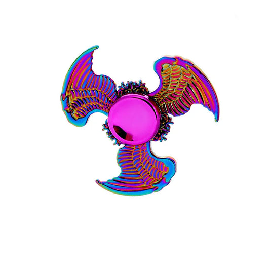 Angel Wings 3D Metal EDC Neon Rainbow Fidget Hand Spinner toy