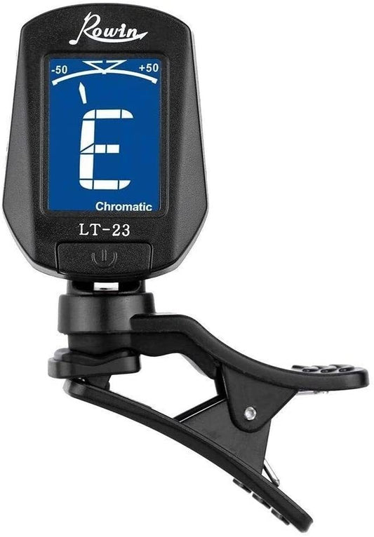 Guitar Tuner Clip On Tuner for Electric Acoustic Guitars Bass Chromatic Violin Ukulele Rowin LT-23