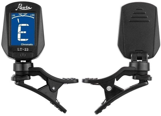 Guitar Tuner Clip On Tuner for Electric Acoustic Guitars Bass Chromatic Violin Ukulele Rowin LT-23