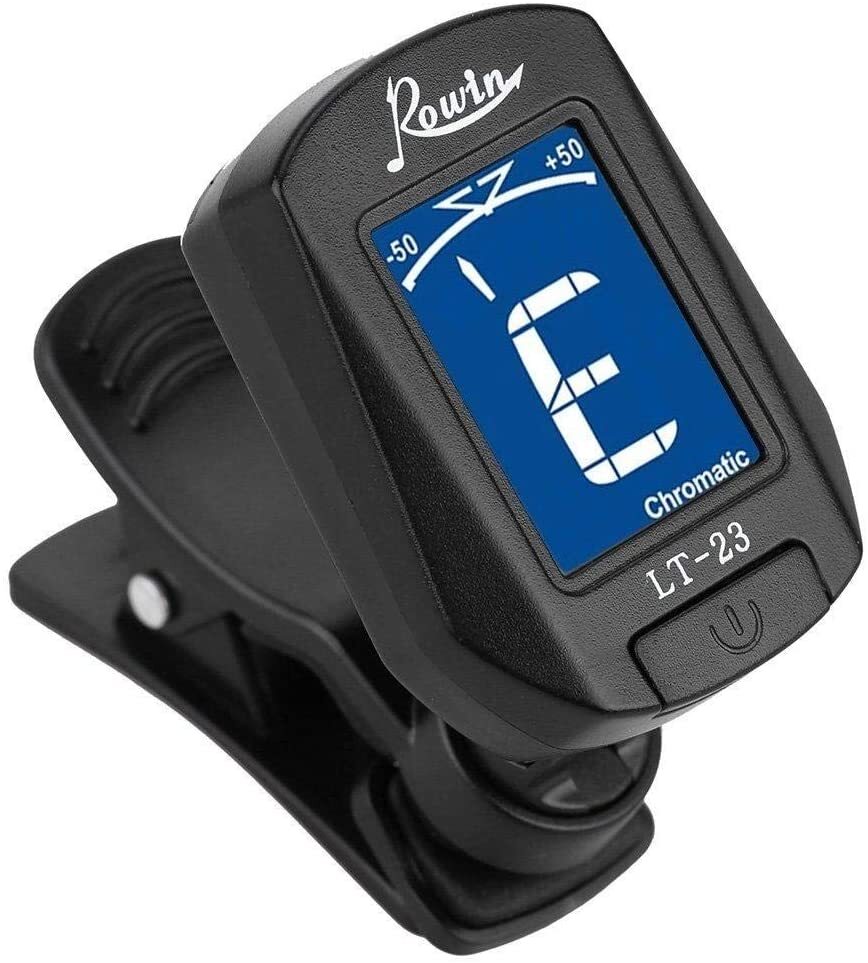 Guitar Tuner Clip On Tuner for Electric Acoustic Guitars Bass Chromatic Violin Ukulele Rowin LT-23