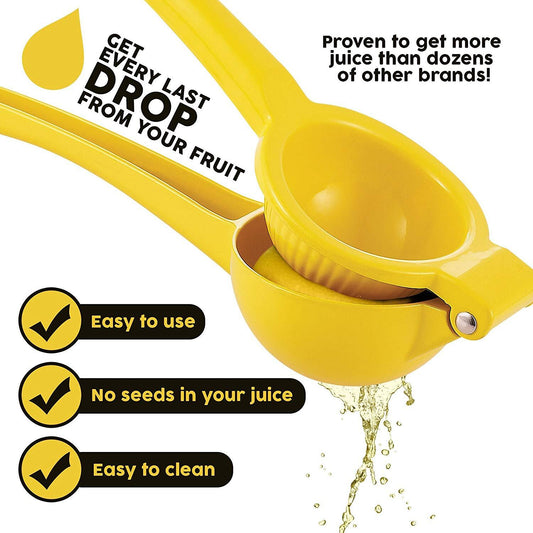 Premium Quality Metal Lemon Squeezer Handheld Juicer Presser Citrus Juice Lime - Homeware Discounts