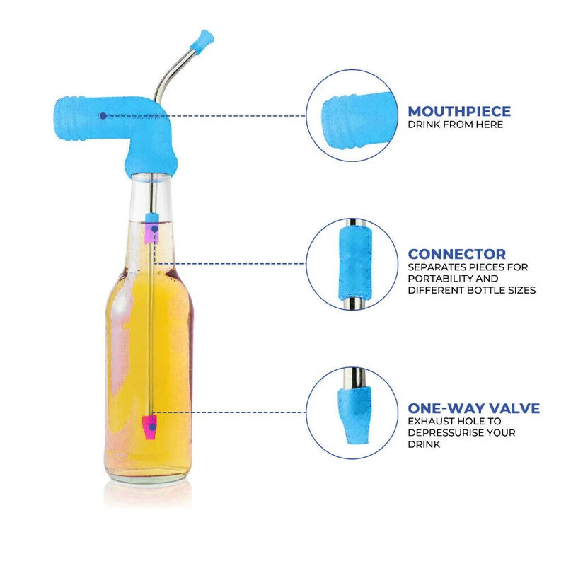 Drink Beer Snorkel Beer Bong Beer Bong Funnel Double Snorkel Bar Festivals Party Dispenser Cleaning Brush - Homeware Discounts