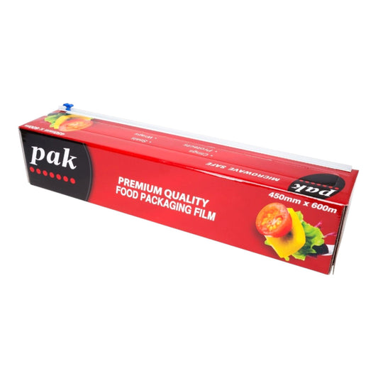 Catering Commerical Kitchen Clear 450mm x 600M Cling Film Food Plastic Wrap Large Wrapping Extra Thick - My Store