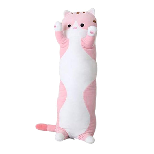 80cm Pink - Cute Carton Cat Pillow Plushie Plush Soft Long Body Pillow Stuffed Animals Kawaii Plush Cat Doll - My Store