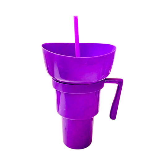 1L 32oz Reusable Cup Stadium Tumbler Snack Cup Bowl Multifunctional Cup - Purple - My Store