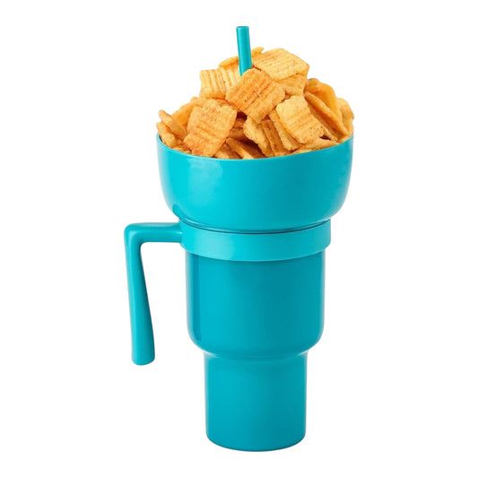 1L 32oz Reusable Cup Stadium Tumbler Snack Cup Bowl Multifunctional Cup - Teal - My Store