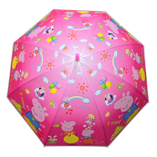 Kids Children Peppa Pig Umbrella Characters Rainwear 80cm Winter - My Store