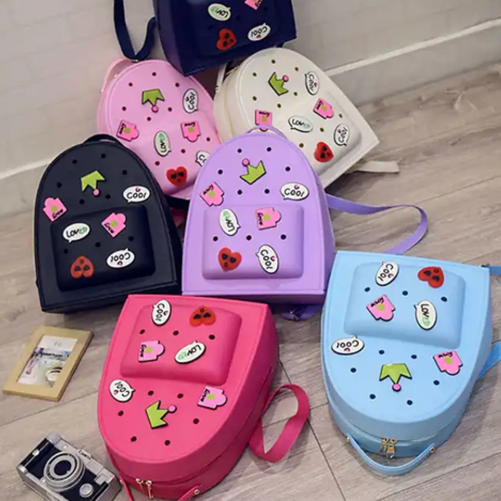 Waterproof Mini Silicone Croc shoe Charms Backpack bag - Homeware Discounts