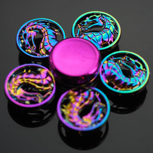 Dragon 3D Metal EDC Neon Rainbow Fidget Hand Spinner toy